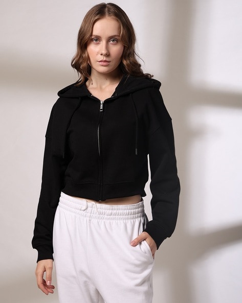 Cropped front hoodie online