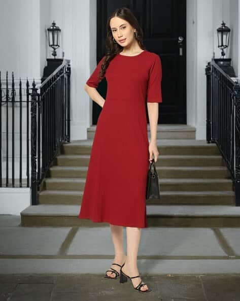 Buy Red Dresses \u0026 Gowns for Women by Fig Online | Ajio.com