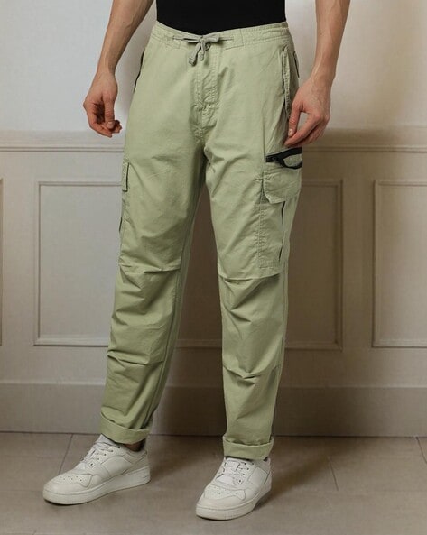 Men Loose Fit Cargo Pants with Insert Pockets