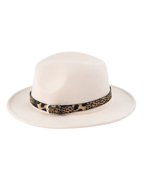 Men Fedora Hat with Belt Accent