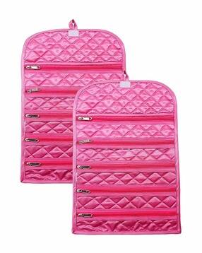 atorakushon Set of 2 Quilted Satin Jewellery Organizers-picture-48