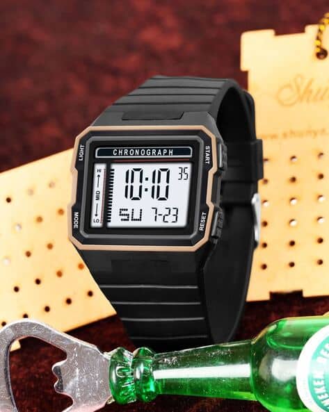 Frank Lord Men F-146 BOG Digital Wrist Watch with Tang Buckle Closure
