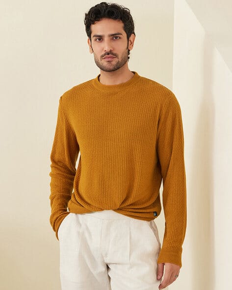 Buy Mustard Sweaters Cardigans for Men by Andamen Online