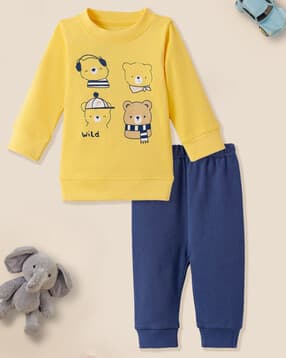nauti nati Boys Graphic Print Sweatshirt & Joggers Set-picture-20