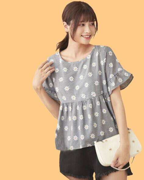 DREAM BEAUTY FASHION Women Pack of 2 Printed Round-Neck Fitted Tops