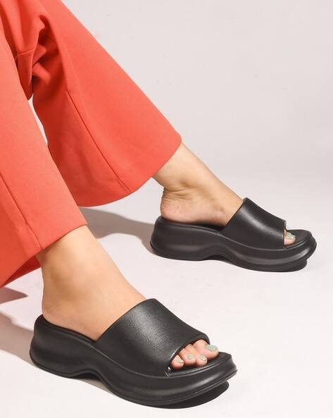 Buy Black Heeled Sandals for Women by Everqupid Online