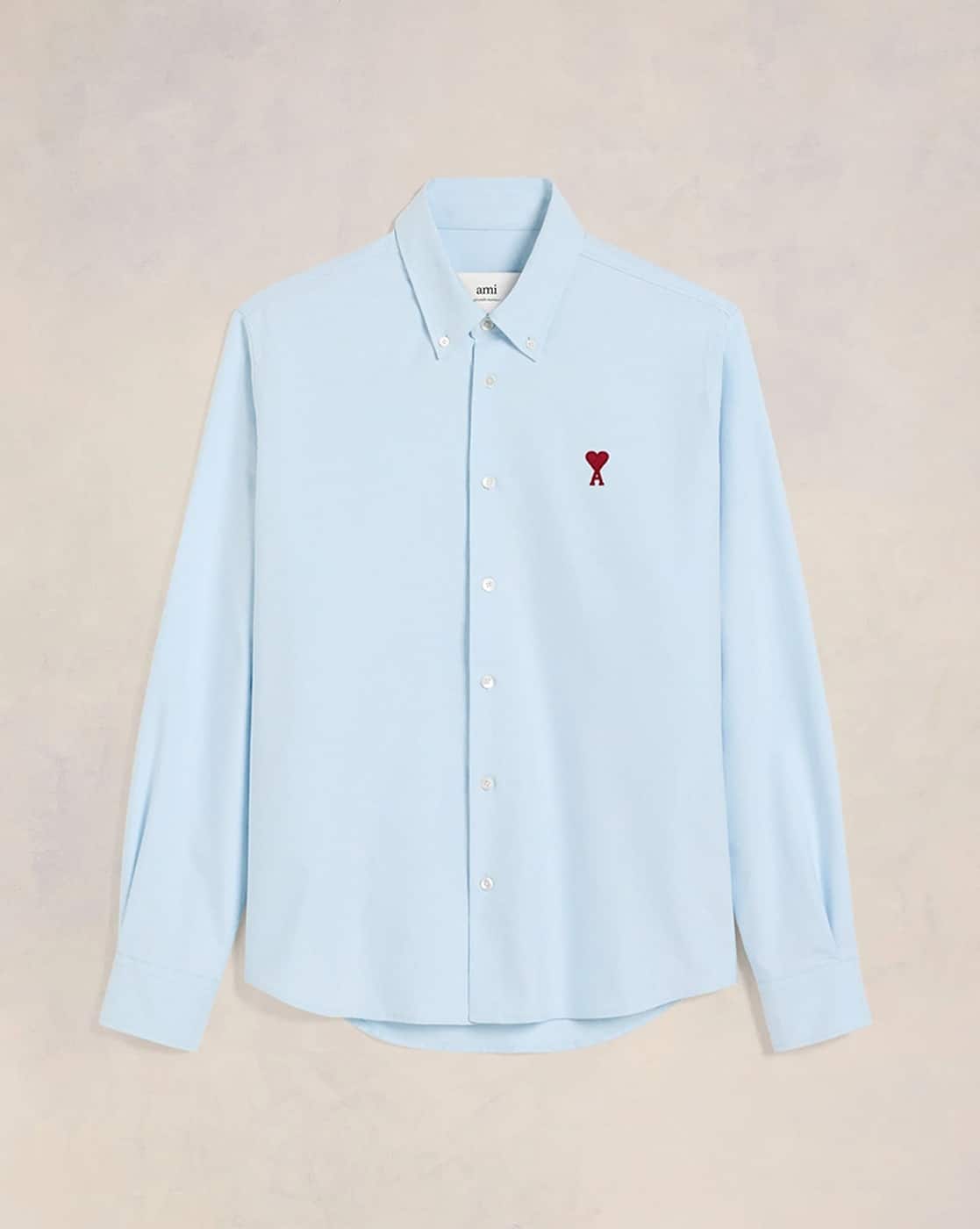 Buy Ami Paris Ami De Coeur Cotton Regular Fit Shirt | Sky Blue