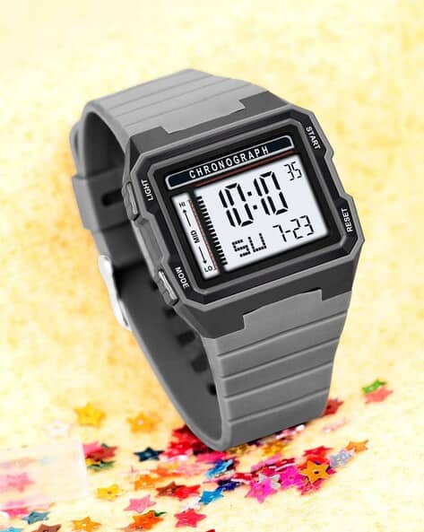 Frank Lord Men F-146 GRG Digital Wrist Watch with Tang Buckle Closure