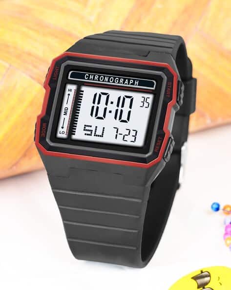Frank Lord Men F-146 BRG Digital Wrist Watch with Tang Buckle Closure