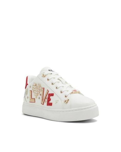 ALDO Women Typographic Print Sneakers with Lace Fastening