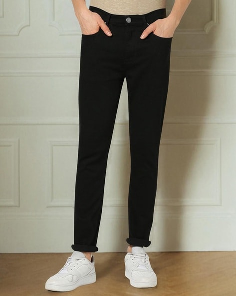 Men Mid-Rise Slim Straight Jeans