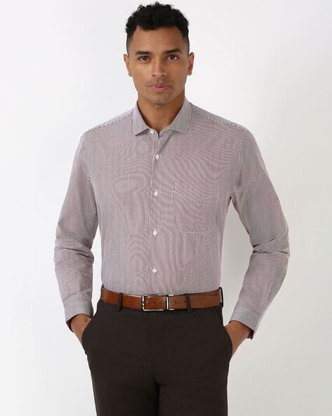 PETER ENGLAND Men Striped Slim Fit Shirt