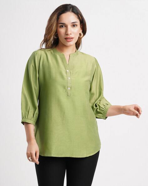 Buy Green Tops for Women by Peachmode Online