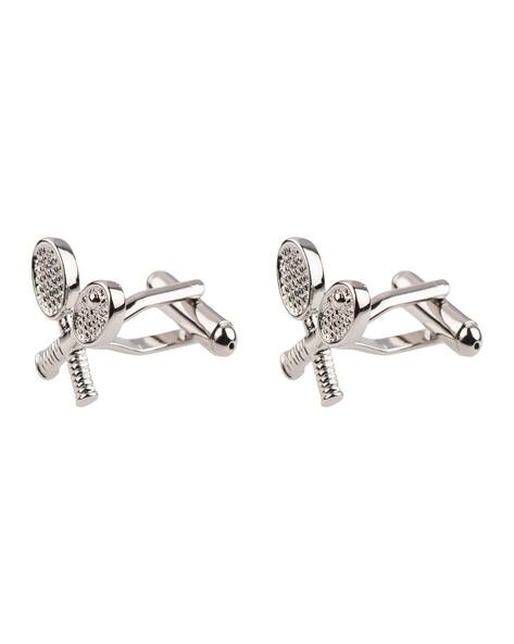 THE TIE HUB Men Tennis Racket Cufflinks