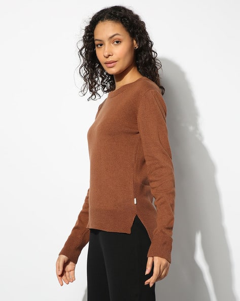 Long Sleeve Organic Women's Sweaters Women's Striped Henley