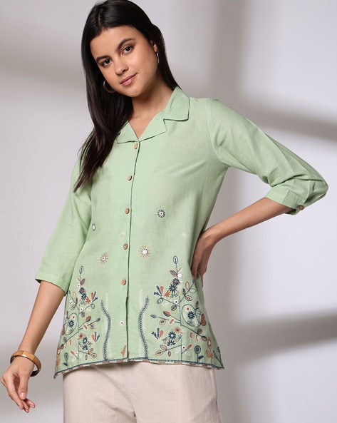 Women Embroidered Relaxed Fit Tunic