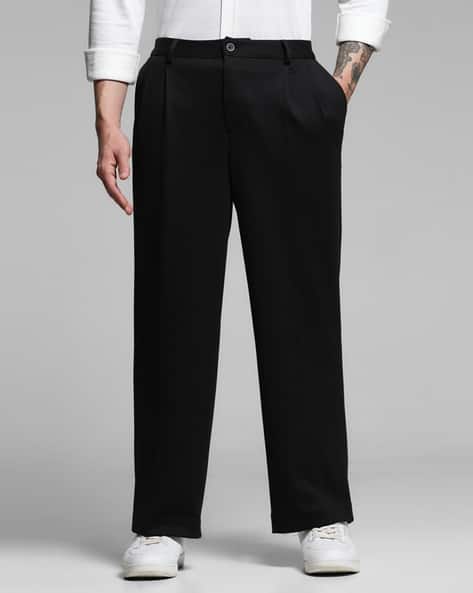Buy Jet Black Trousers Pants for Men by Jack Jones Online