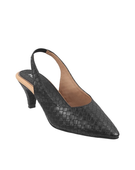 Metro Women Checked Slingback Stilettos