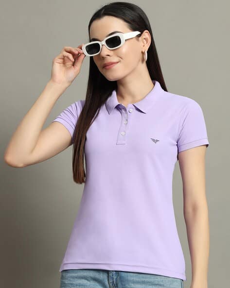 Buy Lavender Tshirts for Women by RISS Online