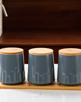 umai Set of 3 Ceramic Airtight Storage Jars with Lid-picture-36