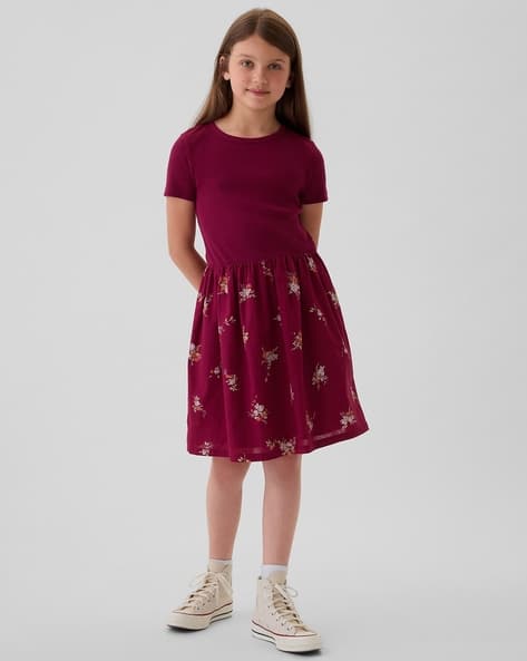 Buy Burgundy Dresses & Frocks for Girls by Gap Kids Online | Ajio.com
