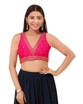 Buy Peach Blouses for Women by Kaanchie Nanggia Online