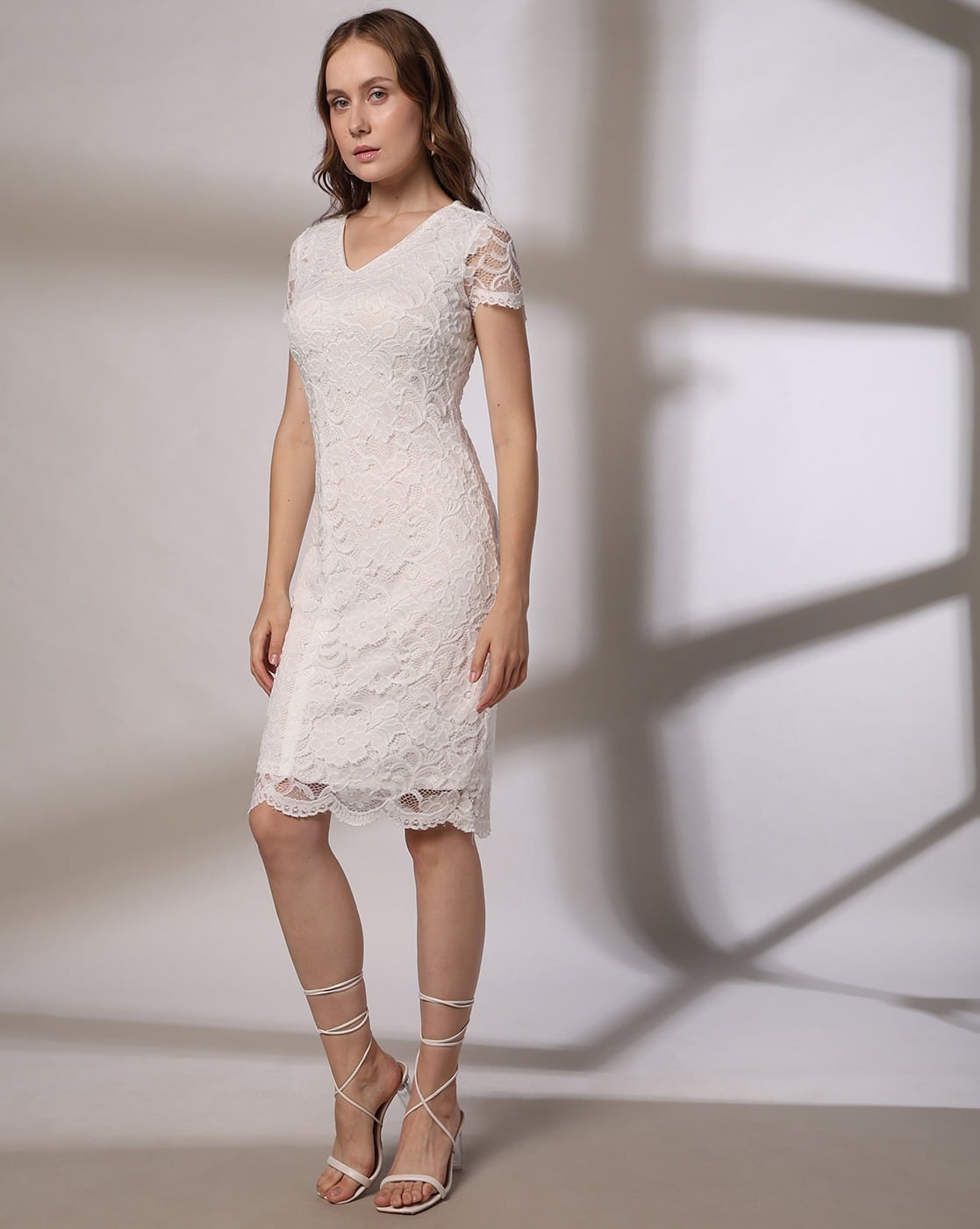 Buy Off White Dresses for Women by RIO Online | Ajio.com