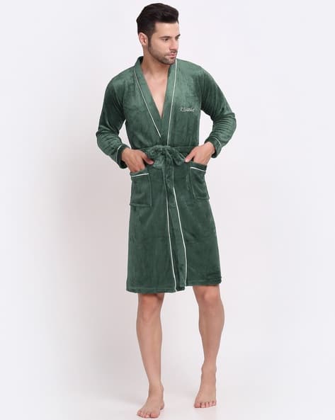 KLOTTHE Wool Bath Robe with Belt