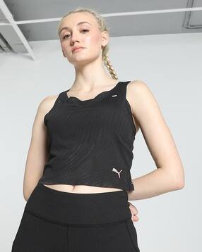 puma Women Pointelle-Knit Fitted Crop Top-picture-22