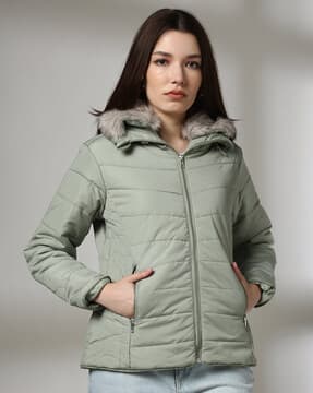 Buy Green Jackets & Coats for Women by DNMX Online | Ajio.com