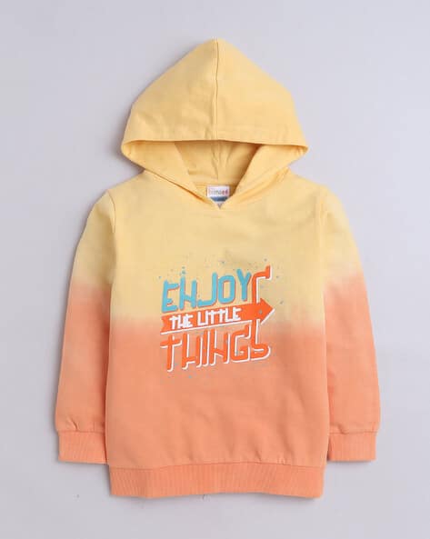 Buy Orange Yellow Sweatshirts Hoodie for Boys by BUMZEE Online