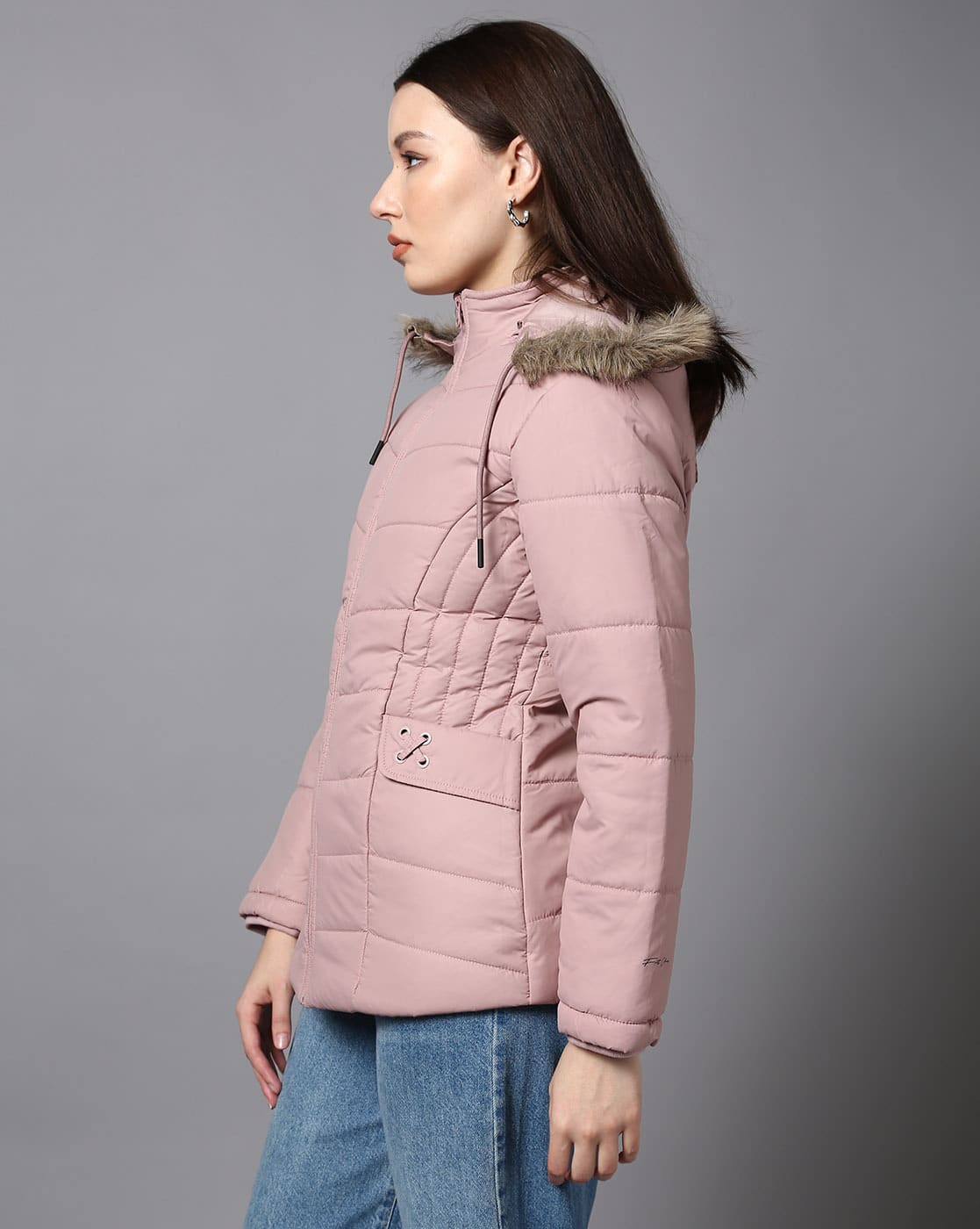 Women Quilted Regular Fit Parka Jacket