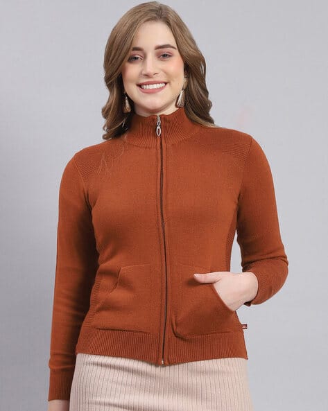 Buy Rust Sweaters Cardigans for Women by Monte Carlo Online