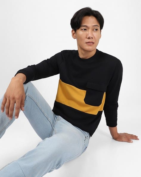 Buy Black Sweatshirt Hoodies for Men by URBANO FASHION Online