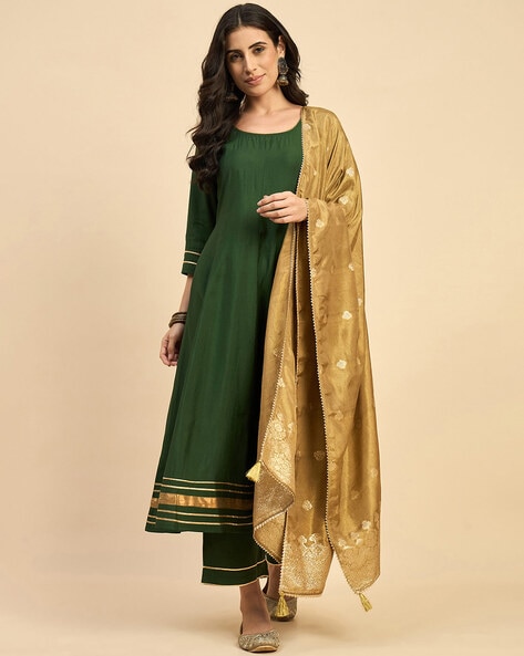 Women Round-Neck Anarkali Kurta Set Price in India