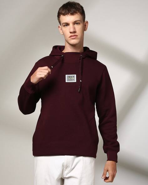 Buy LEE COOPER Zip-Front Printed Hoodie Online | Ajio.com