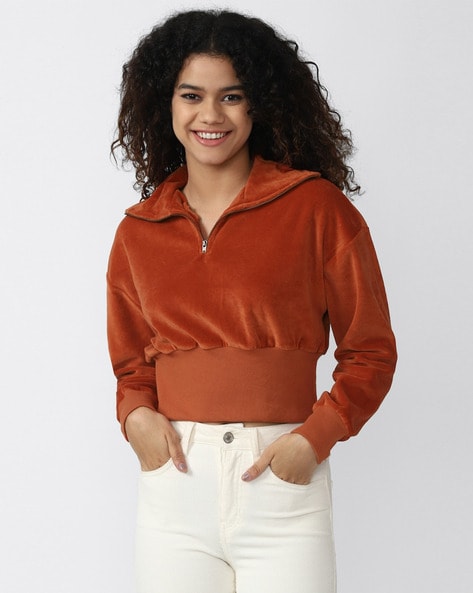 Forever 21 orange hoodie on sale