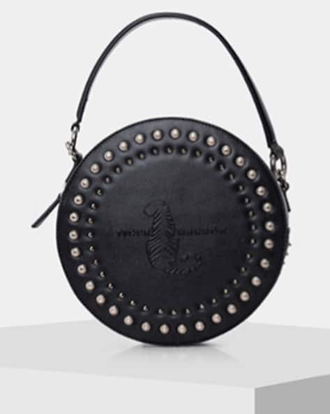 Round Shaped Handbag with Detachable Strap