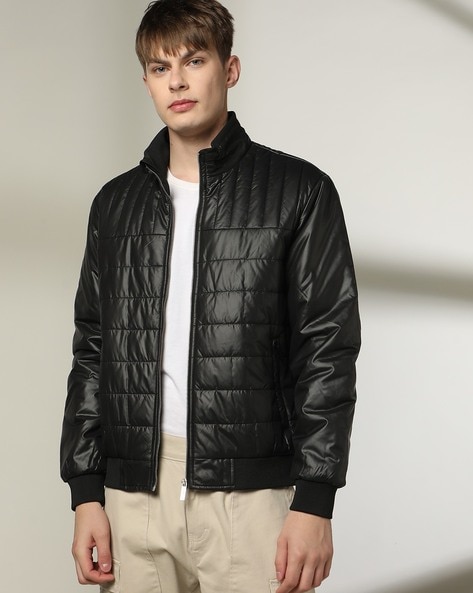 Men Quilted Zip-Front Puffer Jacket