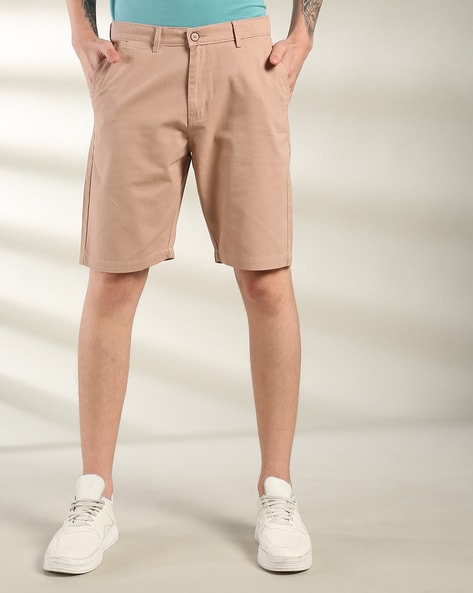 Men Slim Fit Shorts with Insert Pockets