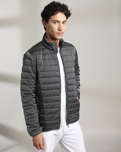 Men Slim Fit Puffer Jacket