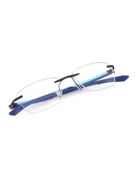 Girl Lenskart Rimless Spectacles Green Rectangle Rimless Unisex