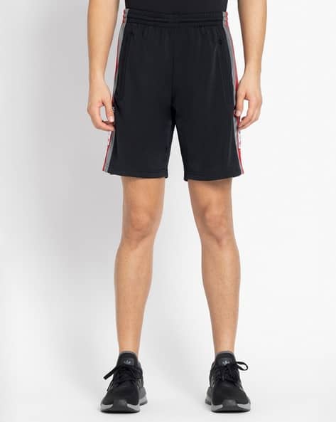 Men Striped Regular Fit Shorts with Insert Pockets
