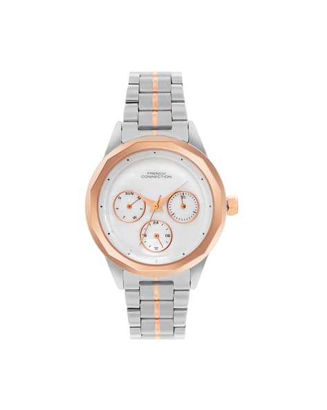 French Connection Women White Dial Luna Analogue Watch - FCH06RTM
