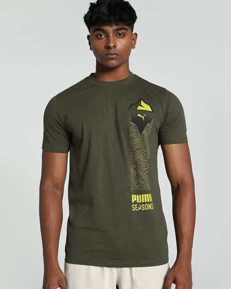 Buy Olive Green Tshirts for Men by PUMA Online | Ajio.com
