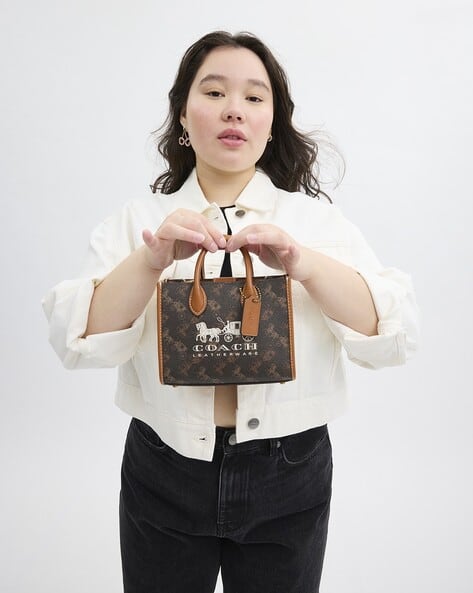 Buy Coach Ace Horse & Carriage 17 Small Tote Bag | Chalk Burnished
