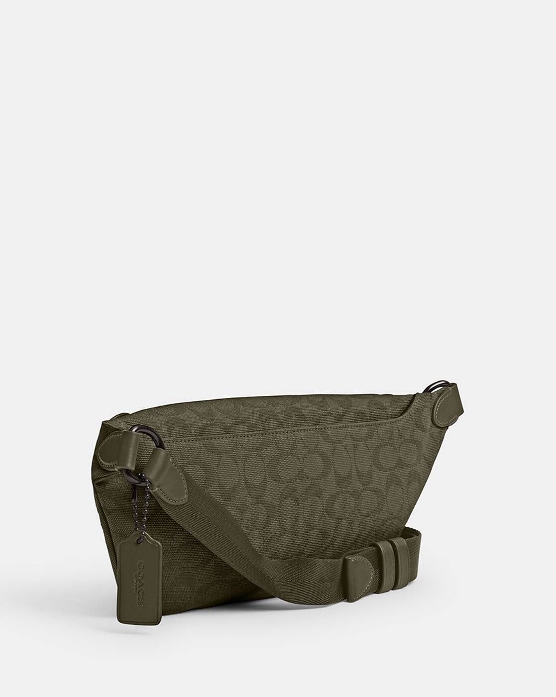 Buy Coach Signature Canvas Jacquard League Medium Belt Bag | Army
