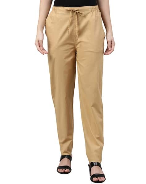Buy Beige Pants for Women by GO COLORS Online