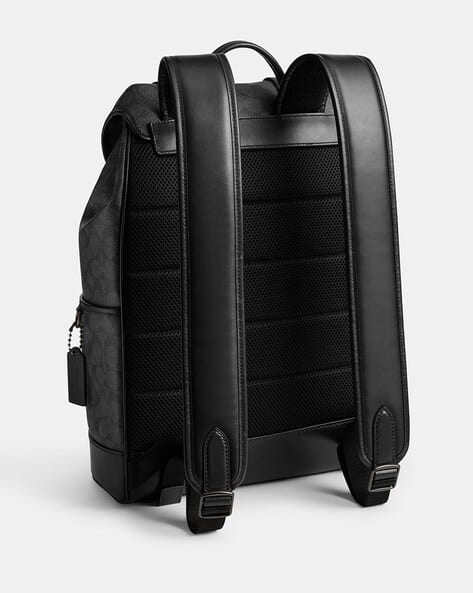 Buy Coach Signature Canvas League Flap Medium Backpack | Charcoal