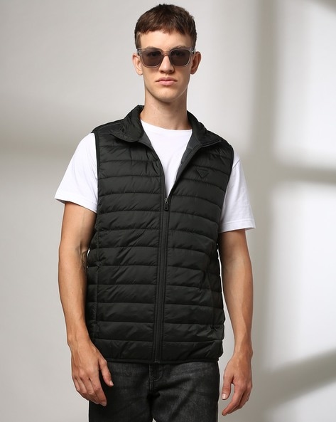 Men Quilted Slim Fit Gilet